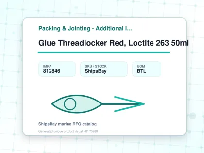 Glue Threadlocker Red, Loctite 263 50ml - Packing & Jointing - Additional Items - IMPA 812846 - UOM BTL