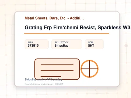 Grating Frp Fire/chemi Resist, Sparkless W3,007xl1,007xh25mm - Metal Sheets, Bars, Etc. - Additional Items - IMPA 673815 - UOM SHT