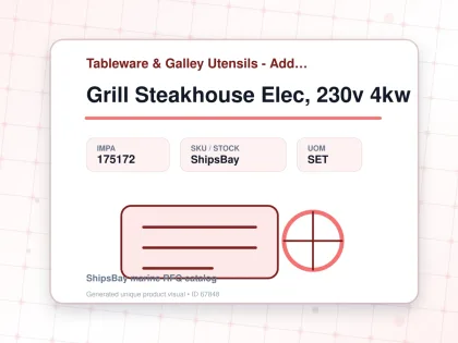 Grill Steakhouse Elec, 230v 4kw - Tableware & Galley Utensils - Additional Items - IMPA 175172 - UOM SET