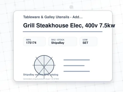 Grill Steakhouse Elec, 400v 7.5kw - Tableware & Galley Utensils - Additional Items - IMPA 175174 - UOM SET