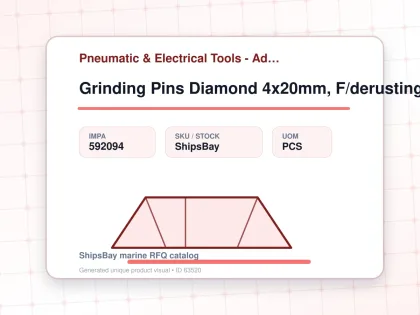 Grinding Pins Diamond 4x20mm, F/derusting Brush #10199055 - Pneumatic & Electrical Tools - Additional Items - IMPA 592094 - UOM PCS