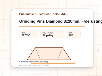 Grinding Pins Diamond 8x20mm, F/derusting Brush #10199057 - Pneumatic & Electrical Tools - Additional Items - IMPA 592096 - UOM PCS