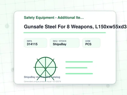 Gunsafe Steel For 8 Weapons, L150xw55xd35mm 97kgs - Safety Equipment - Additional Items - IMPA 314115 - UOM PCS