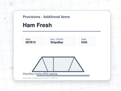 Ham Fresh - Provisions - Additional Items - IMPA 007812 - UOM KGS