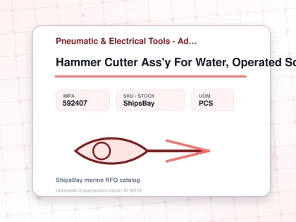 Hammer Cutter Ass'y For Water, Operated Scale Machine 200mm - Pneumatic & Electrical Tools - Additional Items - IMPA 592407 - UOM PCS