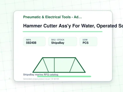 Hammer Cutter Ass'y For Water, Operated Scale Machine 300mm - Pneumatic & Electrical Tools - Additional Items - IMPA 592408 - UOM PCS