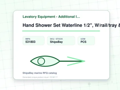 Hand Shower Set Waterline 1/2", W/rail/tray & Thermo Sa020902 - Lavatory Equipment - Additional Items - IMPA 531803 - UOM PCS