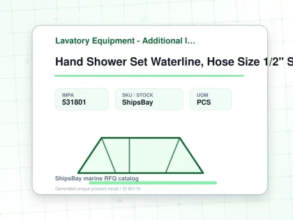 Hand Shower Set Waterline, Hose Size 1/2" Sa020900 - Lavatory Equipment - Additional Items - IMPA 531801 - UOM PCS