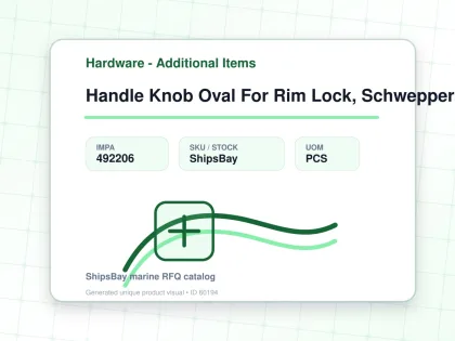 Handle Knob Oval For Rim Lock, Schwepper 3315 - Hardware - Additional Items - IMPA 492206 - UOM PCS
