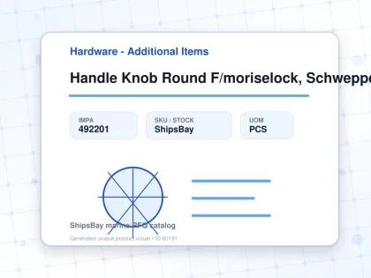 Handle Knob Round F/moriselock, Schwepper 227 - Hardware - Additional Items - IMPA 492201 - UOM PCS