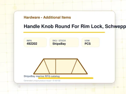 Handle Knob Round For Rim Lock, Schwepper 227a - Hardware - Additional Items - IMPA 492202 - UOM PCS