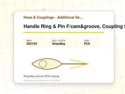 Handle Ring & Pin F/cam&groove, Coupling S.steel 1-1/2" - Hose & Couplings - Additional Items - IMPA 352155 - UOM PCS