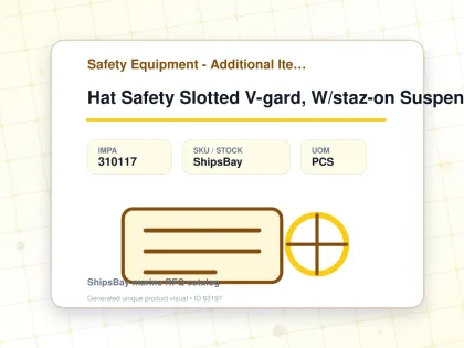 Hat Safety Slotted V-gard, W/staz-on Suspension Blue M - Safety Equipment - Additional Items - IMPA 310117 - UOM PCS