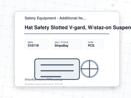 Hat Safety Slotted V-gard, W/staz-on Suspension Orange M - Safety Equipment - Additional Items - IMPA 310119 - UOM PCS
