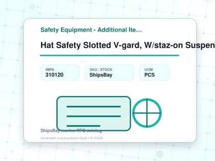Hat Safety Slotted V-gard, W/staz-on Suspension Red M - Safety Equipment - Additional Items - IMPA 310120 - UOM PCS