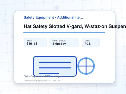 Hat Safety Slotted V-gard, W/staz-on Suspension Yellow M - Safety Equipment - Additional Items - IMPA 310118 - UOM PCS