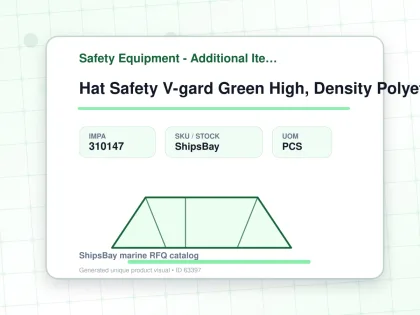 Hat Safety V-gard Green High, Density Polyethylene Blue - Safety Equipment - Additional Items - IMPA 310147 - UOM PCS