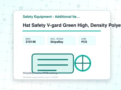 Hat Safety V-gard Green High, Density Polyethylene White - Safety Equipment - Additional Items - IMPA 310146 - UOM PCS