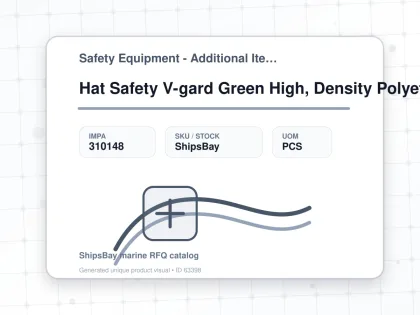 Hat Safety V-gard Green High, Density Polyethylene Yellow - Safety Equipment - Additional Items - IMPA 310148 - UOM PCS