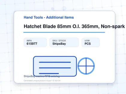 Hatchet Blade 85mm O.l. 365mm, Non-spark Beryllium Copper - Hand Tools - Additional Items - IMPA 615977 - UOM PCS