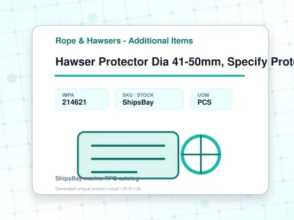 Hawser Protector Dia 41-50mm, Specify Protector Length - Rope & Hawsers - Additional Items - IMPA 214621 - UOM PCS
