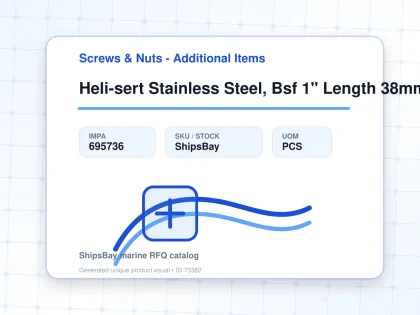 Heli-sert Stainless Steel, Bsf 1" Length 38mm - Screws & Nuts - Additional Items - IMPA 695736 - UOM PCS