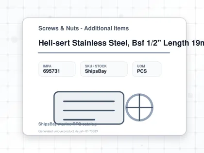 Heli-sert Stainless Steel, Bsf 1/2" Length 19mm - Screws & Nuts - Additional Items - IMPA 695731 - UOM PCS