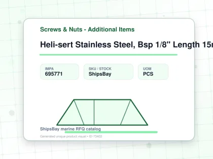 Heli-sert Stainless Steel, Bsp 1/8" Length 15mm - Screws & Nuts - Additional Items - IMPA 695771 - UOM PCS