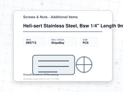 Heli-sert Stainless Steel, Bsw 1/4" Length 9mm - Screws & Nuts - Additional Items - IMPA 695713 - UOM PCS