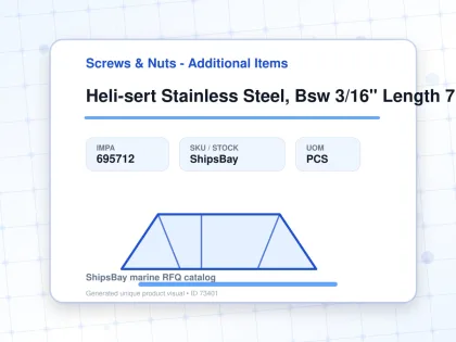 Heli-sert Stainless Steel, Bsw 3/16" Length 7mm - Screws & Nuts - Additional Items - IMPA 695712 - UOM PCS