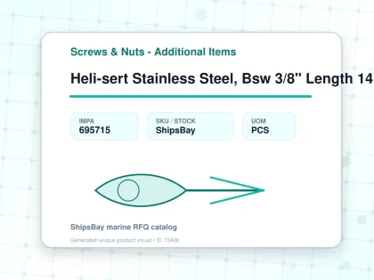 Heli-sert Stainless Steel, Bsw 3/8" Length 14mm - Screws & Nuts - Additional Items - IMPA 695715 - UOM PCS