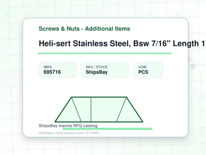 Heli-sert Stainless Steel, Bsw 7/16" Length 17mm - Screws & Nuts - Additional Items - IMPA 695716 - UOM PCS