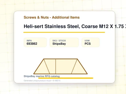 Heli-sert Stainless Steel, Coarse M12 X 1.75 X 18mm - Screws & Nuts - Additional Items - IMPA 693862 - UOM PCS