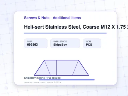 Heli-sert Stainless Steel, Coarse M12 X 1.75 X 24mm - Screws & Nuts - Additional Items - IMPA 693863 - UOM PCS