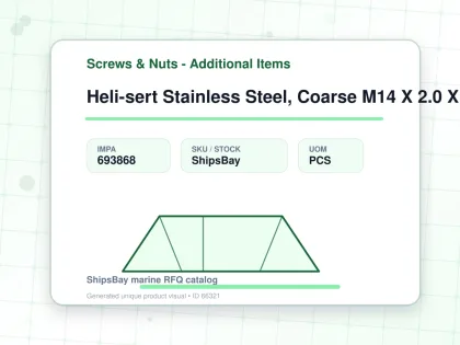 Heli-sert Stainless Steel, Coarse M14 X 2.0 X 28mm - Screws & Nuts - Additional Items - IMPA 693868 - UOM PCS