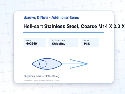 Heli-sert Stainless Steel, Coarse M14 X 2.0 X 35mm - Screws & Nuts - Additional Items - IMPA 693869 - UOM PCS