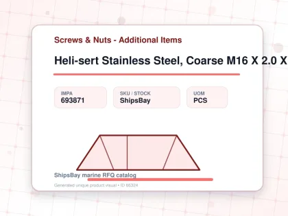 Heli-sert Stainless Steel, Coarse M16 X 2.0 X 16mm - Screws & Nuts - Additional Items - IMPA 693871 - UOM PCS