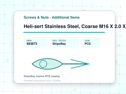 Heli-sert Stainless Steel, Coarse M16 X 2.0 X 32mm - Screws & Nuts - Additional Items - IMPA 693873 - UOM PCS