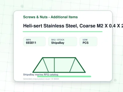 Heli-sert Stainless Steel, Coarse M2 X 0.4 X 2mm - Screws & Nuts - Additional Items - IMPA 693811 - UOM PCS