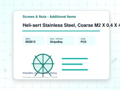 Heli-sert Stainless Steel, Coarse M2 X 0.4 X 4mm - Screws & Nuts - Additional Items - IMPA 693813 - UOM PCS
