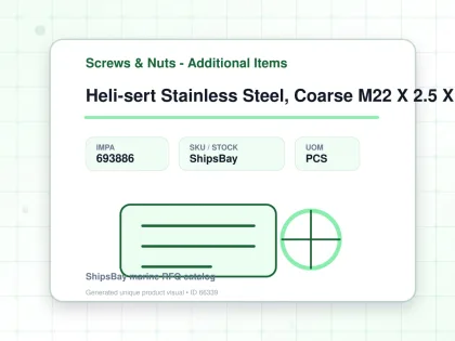 Heli-sert Stainless Steel, Coarse M22 X 2.5 X 22mm - Screws & Nuts - Additional Items - IMPA 693886 - UOM PCS