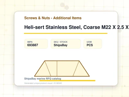 Heli-sert Stainless Steel, Coarse M22 X 2.5 X 33mm - Screws & Nuts - Additional Items - IMPA 693887 - UOM PCS
