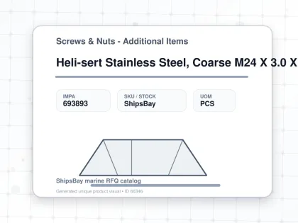 Heli-sert Stainless Steel, Coarse M24 X 3.0 X 48mm - Screws & Nuts - Additional Items - IMPA 693893 - UOM PCS