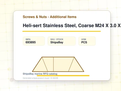 Heli-sert Stainless Steel, Coarse M24 X 3.0 X 72mm - Screws & Nuts - Additional Items - IMPA 693895 - UOM PCS