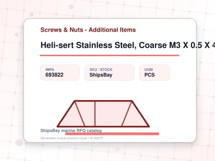 Heli-sert Stainless Steel, Coarse M3 X 0.5 X 4.5mm - Screws & Nuts - Additional Items - IMPA 693822 - UOM PCS