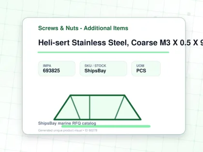Heli-sert Stainless Steel, Coarse M3 X 0.5 X 9mm - Screws & Nuts - Additional Items - IMPA 693825 - UOM PCS