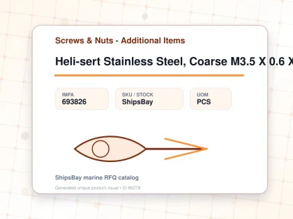 Heli-sert Stainless Steel, Coarse M3.5 X 0.6 X 3.5mm - Screws & Nuts - Additional Items - IMPA 693826 - UOM PCS