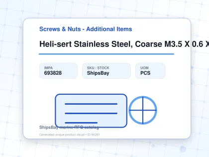 Heli-sert Stainless Steel, Coarse M3.5 X 0.6 X 7mm - Screws & Nuts - Additional Items - IMPA 693828 - UOM PCS