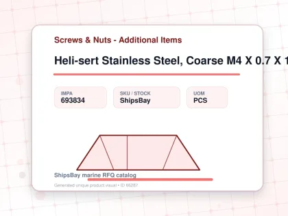 Heli-sert Stainless Steel, Coarse M4 X 0.7 X 10mm - Screws & Nuts - Additional Items - IMPA 693834 - UOM PCS