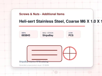 Heli-sert Stainless Steel, Coarse M6 X 1.0 X 12mm - Screws & Nuts - Additional Items - IMPA 693843 - UOM PCS